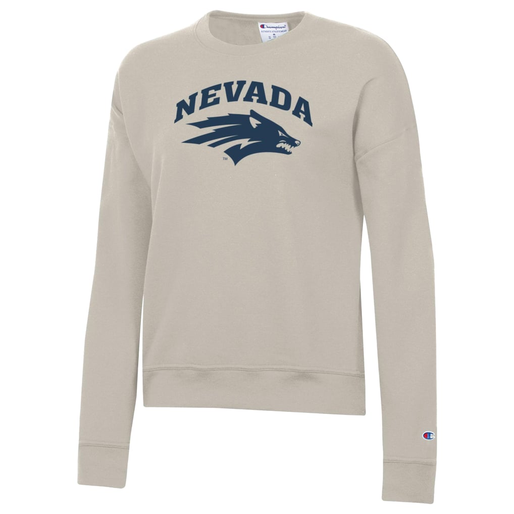  Nevada Wolf Pack Champion Women's Powerblend Pullover Sweatshirt - Oatmeal